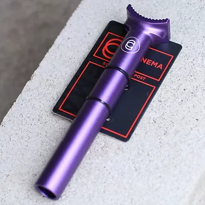 CINEMA BMX STEALTH 25.4mm PIVOTAL SEAT POST SANDBLASTED PURPLE • $34.95