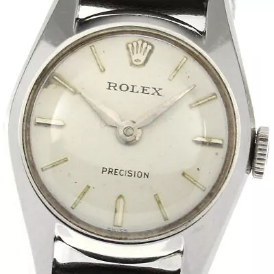 ROLEX Precision 9631 Cal.1300 Vintage White Dial Hand Winding Ladies_810080 • $1353.75