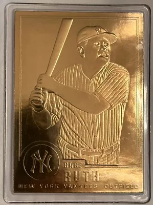 BABE RUTH 1996 Limited Edition Gold Foil #30 Sealed Card Danbury Mint Yankees • $7.99