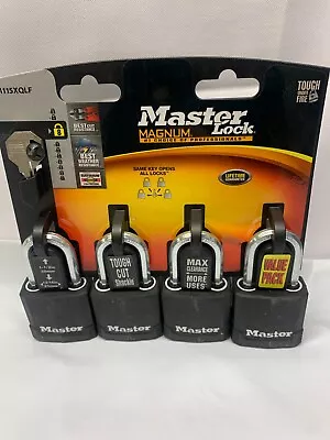 Master Lock Magnum Heavy Duty Outdoor Keyed Alike Padlocks M115XTLF-4 Pack *New • $40.25