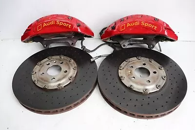 Audi RS5 B8 8T 2013 Front 6 Piston Carbon Ceramic Brake Caliper Disc Set J174 • $6989