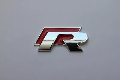 R Line Badge Silver Red Emblem For Polo Golf Jetta Passat Tiguan Scirocco • $11.58