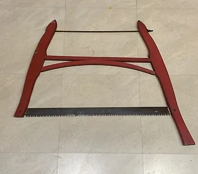 Antique Farmhouse Red Bow Saw • $55