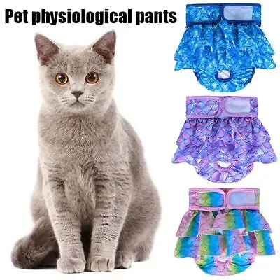 Female Pet Dog Cat Puppy Pant Menstrual Sanitary Nappy Diaper Wrap Underwear AU • $13.59