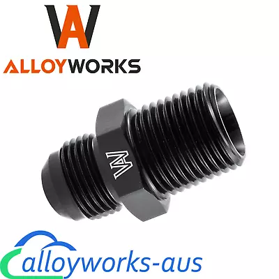 Black 6061-T6 Aluminium -8AN Flare To 1/2 NPT Adapter 8AN Fitting ALLOYWORKS AUS • $15.99