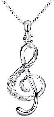 BEAUTIFUL Treble Clef Music Note Necklace For Women Pendant Necklace Chain Gift  • $50