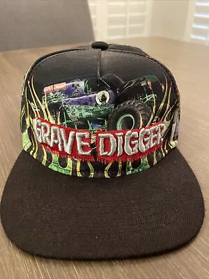 Monster Jam Grave Digger Black Youth SnapBack Hat • $10