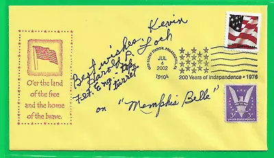 Harold Loch Crew Member Memphis Belle SIGNED/Personalized USA First Day Cover'02 • $25