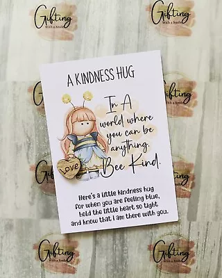 A7 Little Heart Pocket Hug Kindness Hug Mental Health Gift  Keepsake Friends • £1.25