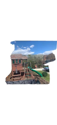 £200 • Buy Kids Garden Playhouse Outdoor Children Slide Large Swing Set Wooden Tree House