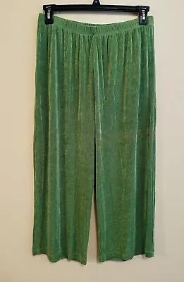 Vikki Vi Slinky Stretch Knit Elastic Waist Pull On Straight Crop Capri Pants 1X • $29