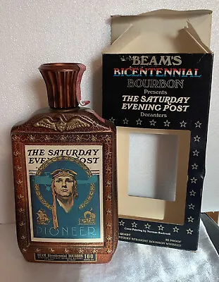 Vintage Jim Beam Bicentennial “Pioneers” Decanter-Saturday Evening Post W/Box Z) • $25.43