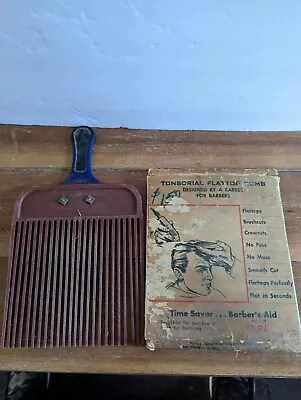 Vintage BARBER SHOP Tonsorial Flattop Comb In Original Box • $49.99