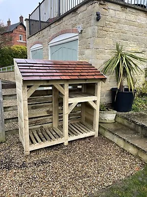 Log Store - Heavy Duty Bespoke Timber Log Store - Free Assembly- Tiled Roof. • £460