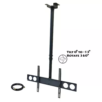 MegaMounts Heavy Duty Tilting Ceiling TV Mount 37-70  LCD LED Plasma Screens W H • $71.08