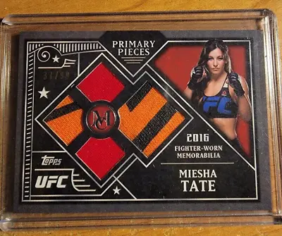 2016 Topps Museum Collection Miesha Tate 3 Color Quad WORN (4) #PPQ-MT /99 • $39.99