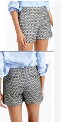 New NWT J CREW Womens Size 0 Black White Eyelet Lace Shorts Classic Preppy • $12.99