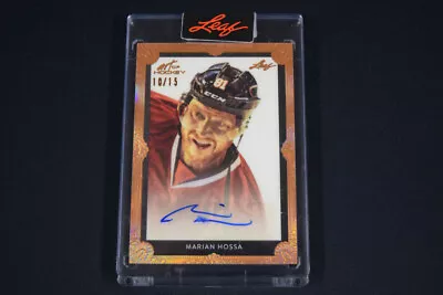 Marian Hossa 2021-22 Leaf Art Of Hockey Portrait Autograph Signature Bronze /15 • $29.99