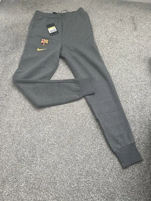 £22.95 • Buy Nike FC Barcelona Football Training Pants, Charcoal Amarillo, Fleece Joggers