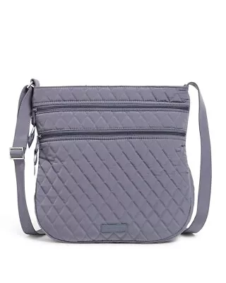 NWT VERA BRADLEY Trio Zip Hipster Carbon Gray Crossbody Purse Bag • $39