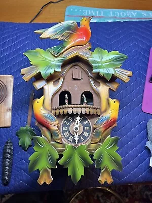 E Schmeckenbecher. Black Forest  Musical 1 Day Cuckoo Clock For PartsRepair • $48