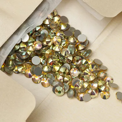 Jonquil AB Crystal Glass Rhinestones Flatback Non Hotfix Strass Stones Nail Art  • $6.38