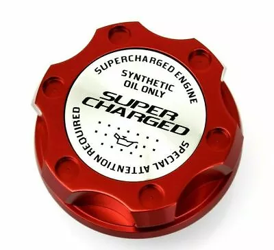 Vms Racing Red Supercharged Cnc Engine Oil Filler Cap For 05-17 Ford Mustang • $24.95