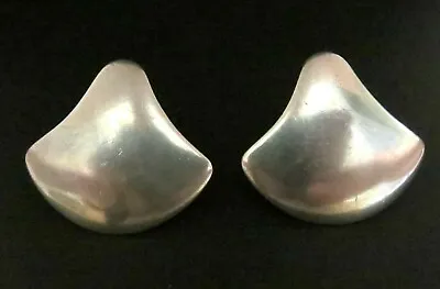 $32 • Buy Ben-amun Vintage Silver Tone Clip Earrings