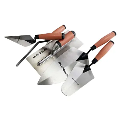 Builder's Trowel Set Toolzone 5PC Building DIY Brick Pointing Gauging Jointer • £13.94