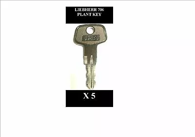 5 X 706 LIEBHERR 706 Replacement Plant FUEL CAP Keys BT2 02020 • £11.99