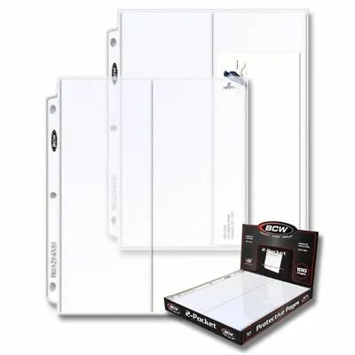 10 BCW 2-Pocket Binder Album Folder Pages Envelope Protectors 108mm X 285mm • $8.95