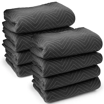 8 Moving Blankets Furniture Pads - Ultra Thick Pro - 80  X 72  Black • $59.99