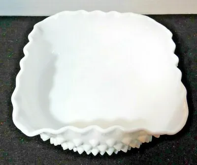 Fenton ~ Hobnail Milk Glass Square Dessert Bowl ~  • $33.15
