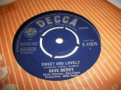 Dave Berry- Sweet And Lovely Vinyl 7  45rpm Co • £1.49