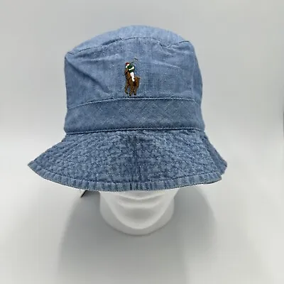 Polo Ralph Lauren Blue Chambray Bucket Hat Size XL New With Tags • $39.99