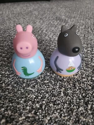 Peppa Pig Weebles Figures - 2 Toys George And Danny Dog • £4