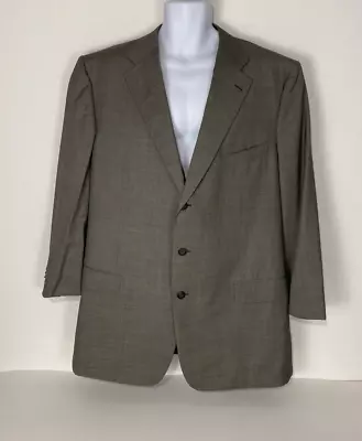 VTG Ermenegildo Zegna 48 Men's Suit Blaser/ Pants Gray 100% Wool Made In Italy • $135