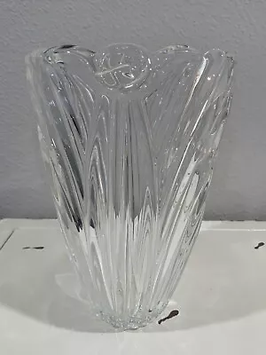 Vintage Mikasa Decorative Crystal 8 Inch Flower BQT Vase W/ Instruction Booklet • $83.25