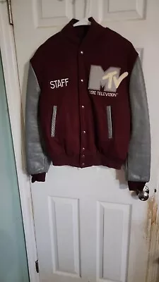 Vintage 1980s MTV Staff Varsity Jacket Size Medium • $149.99