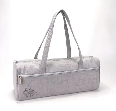 Knitting Bag Wool / Yarn /Craft Storage Bag Side Compartment & Embroidery Flower • £14.99