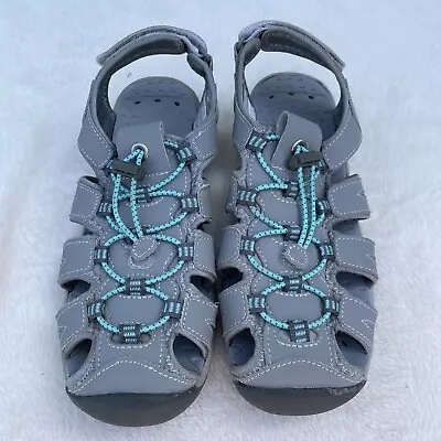 Magellan Women’s Gray Sport Sandals Hiking Fishing Shoes Turquoise Size 8B • $23.99
