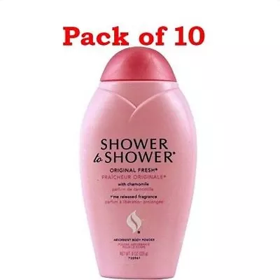 Shower To Shower Absorbent Body Powder Original Fresh With Chamomile 8 Oz 10 Pk • $47.09