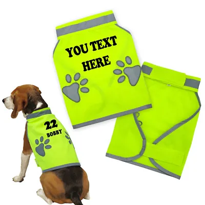 Personalised Dog Safety Vest Reflective Custom Hi Vis Viz Pet Puppy Harness Coat • $21.99