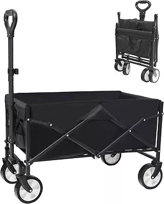 All-Terrain Beach Wagon Collapsible Folding Portable Utility Cart Outdoor • $48.78