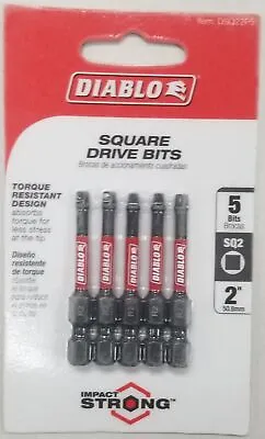 Diablo DSQ22P5 #2 Square Drive Bits 2  5-Pack • $7.81