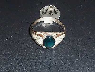 Sterling Silver Men's Cabochon Paua Shell Ring - Sizes 8 9 11.512.5 Available • $24