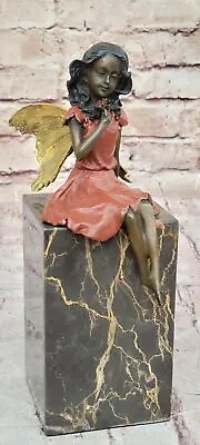 Miguel Lopez Or Milo Fairy Angel Bronze Sculpture: Handmade Artwork Decorative • $174.65