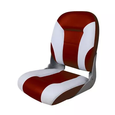 £104.99 • Buy MARINE HIGH BACK BOAT SEAT - WHITE/RED (75131WR) Yacht Fishing Speedboat Rib