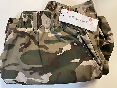 IDEALSANXUN Mens Camo Pants Elastic Waist 44 100% Cotton • $29