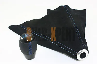 Fits Mazdaspeed 3 6 Rx8 6 Speed Shifter Knob+ Suede Shift Boot W/ Blue Stitching • $27.59